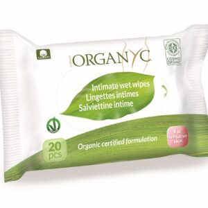 Organyc Vlhčené ubrousky pro intimní hygienu BIO (20 ks) - 100% z biobavlny