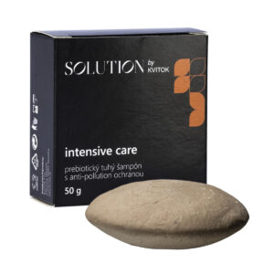 Kvitok Solution Prebiotický tuhý šampon s anti-pollution ochranou Intensive Care (50 g) - výživa pro poškozené, suché a namáhané vlasy