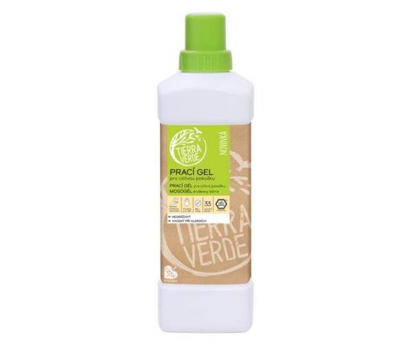 Tierra Verde Prací gel pro citlivou pokožku - 1 l - ideální pro ekzematiky, alergiky a děti