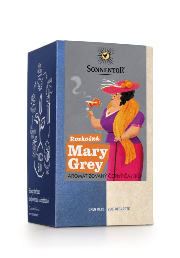 Sonnentor Černý čaj aromatizovaný Rozkošná Mary Grey BIO - nálev. sáčky (18 x 1,5 g) - s tóny svěžích citrusů