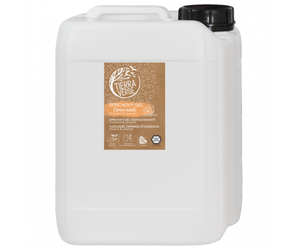 Tierra Verde Sprchový gel Esence radosti - Pomeranč & lavandin - 5 l