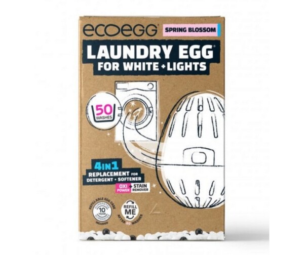 Ecoegg Prací vajíčko na bílé prádlo s vůní jarních květů - na 50 pracích cyklů - vhodné pro alergiky i ekzematiky