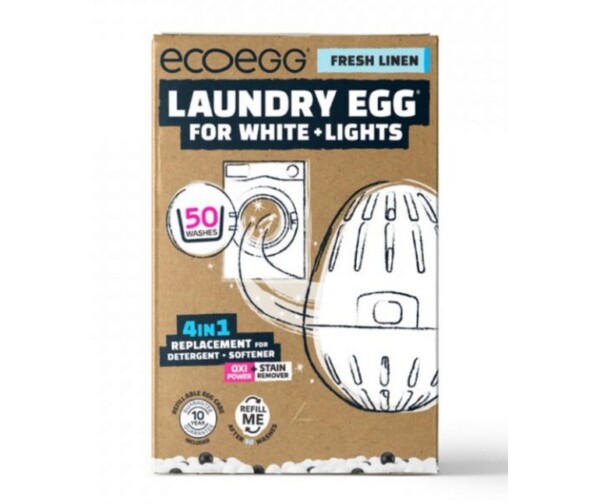 Ecoegg Prací vajíčko na bílé prádlo s vůní svěží bavlny - na 50 pracích cyklů - vhodné pro alergiky i ekzematiky