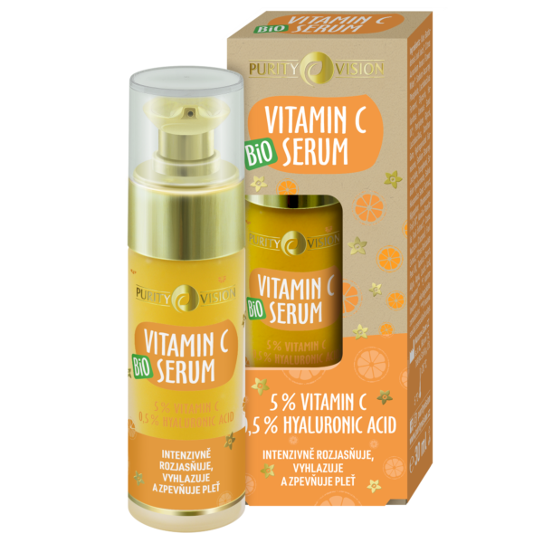 Purity Vision Pleťové sérum Vitamín C BIO (30 ml) - rozjasňuje, vyhlazuje a zpevňuje pleť