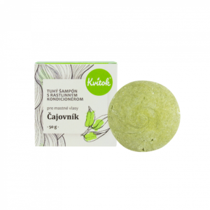 Kvitok Tuhý šampon s kondicionérem pro mastné vlasy Čajovník - 50 g - s rostlinným keratinem