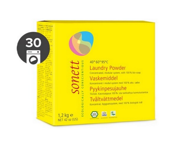 Sonett Prací prášek BIO - 1,2 kg - na bázi čistého rostlinného mýdla