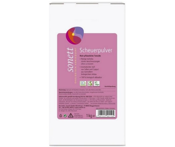 Sonett Práškový čisticí písek - 1 kg - mimořádně jemný a šetrný