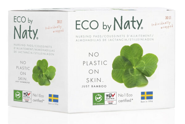 Eco by Naty Vložky do podprsenky pro kojící maminky (30 ks) - 100% přírodní a kompostovatelné
