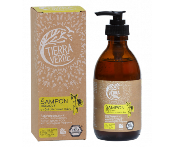Tierra Verde Březový šampon na suché vlasy s citrónovou trávou - 230 ml