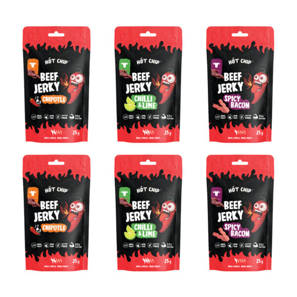 Výhodné balení Jerky Jerky Slanina & Chilli 20 ks
