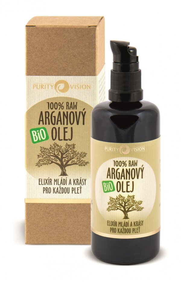 Purity Vision Arganový olej RAW BIO - 100 ml - elixír mládí a krásy