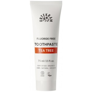 Urtekram Zubní pasta s tea tree BIO (75 ml) - bez fluoridu