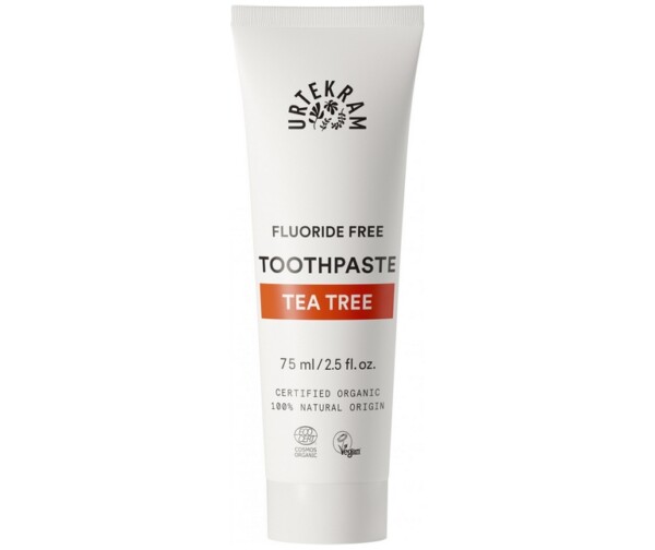 Urtekram Zubní pasta s tea tree BIO (75 ml) - bez fluoridu