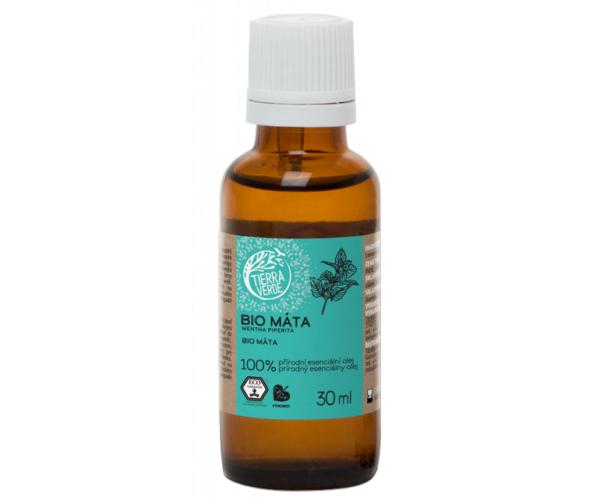 Tierra Verde Esenciální olej Máta BIO - 30 ml - podpoří dýchací cesty a soustředění