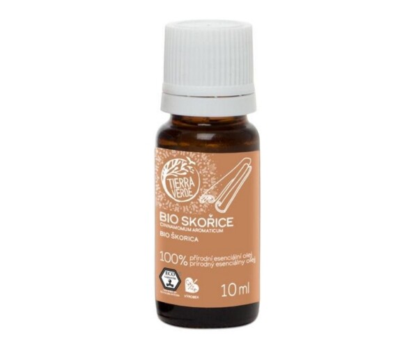 Tierra Verde Esenciální olej Skořice BIO (10 ml) - stimuluje a prohřívá