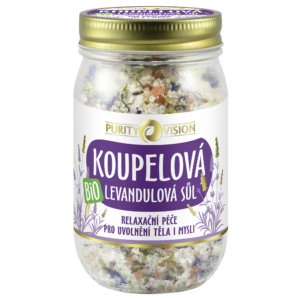 Purity Vision Levandulová koupelová sůl (400 g) - uvolní svaly a zrelaxuje