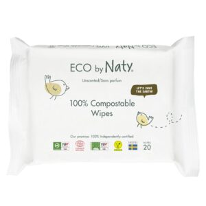 Eco by Naty Dětské vlhčené hygienické ubrousky - 20 ks - vhodné i pro velmi citlivou pokožku