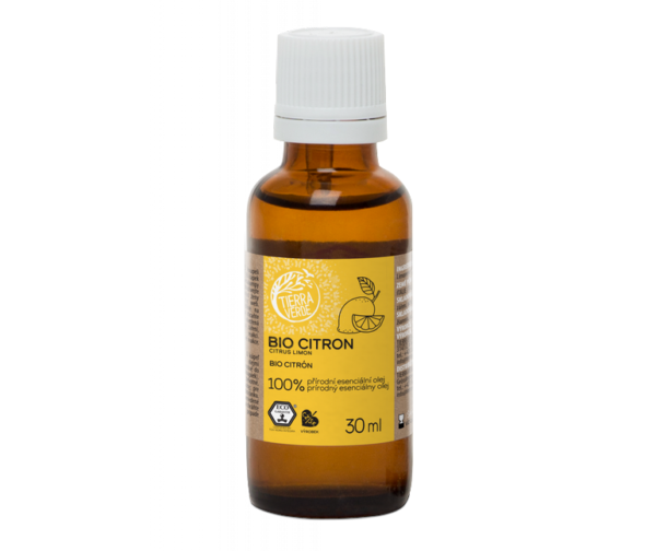 Tierra Verde Esenciální olej Citron BIO - 30 ml - dodává optimismus