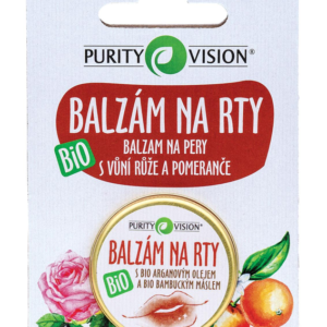 Purity Vision Balzám na rty BIO (12 ml) - s vůní růže a pomeranče