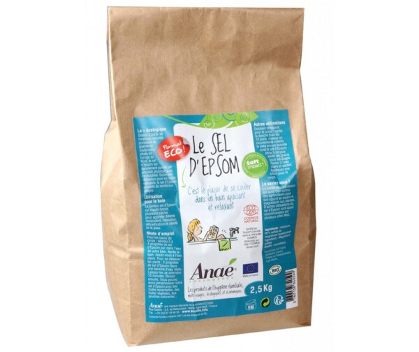 Anaé by Ecodis Epsomská sůl - pytel 2,5 kg - do koupele, peelingu i na zahradu