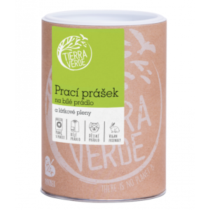 Tierra Verde Prací prášek na bílé prádlo a látkové pleny - INOVACE - dóza 850 g