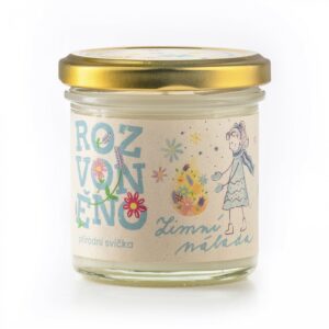 Rozvoněno Vonná svíčka - Zimní nálada - 130 ml - s pomerančem, hřebíčkem a skořicí