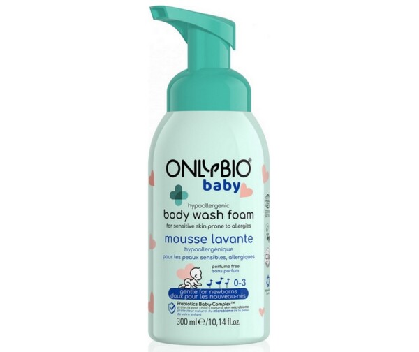 OnlyBio Hypoalergenní mycí pěna pro miminka (300 ml) - vhodná hned od narození
