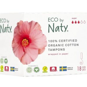 Eco by Naty Tampony Super (18 ks) - 100% z biobavlny, 3 kapičky