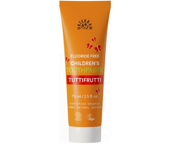 Urtekram Dětská zubní pasta Tutti frutti BIO (75 ml) - bez fluoridu
