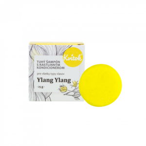 Kvitok Tuhý šampon s kondicionérem pro světlé vlasy Ylang Ylang - 25 g - krásně pění