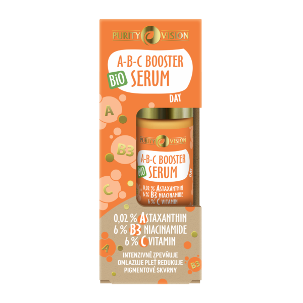 Purity Vision Denní pleťové sérum ABC Booster Day BIO (30 ml) - s astaxanthinem, niacinamidem a vitamínem c