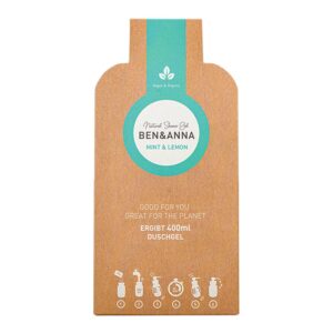 Ben & Anna Sprchový gel v prášku (2×20 g) - Mint & Lemon - s vůní citrusů a máty peprné
