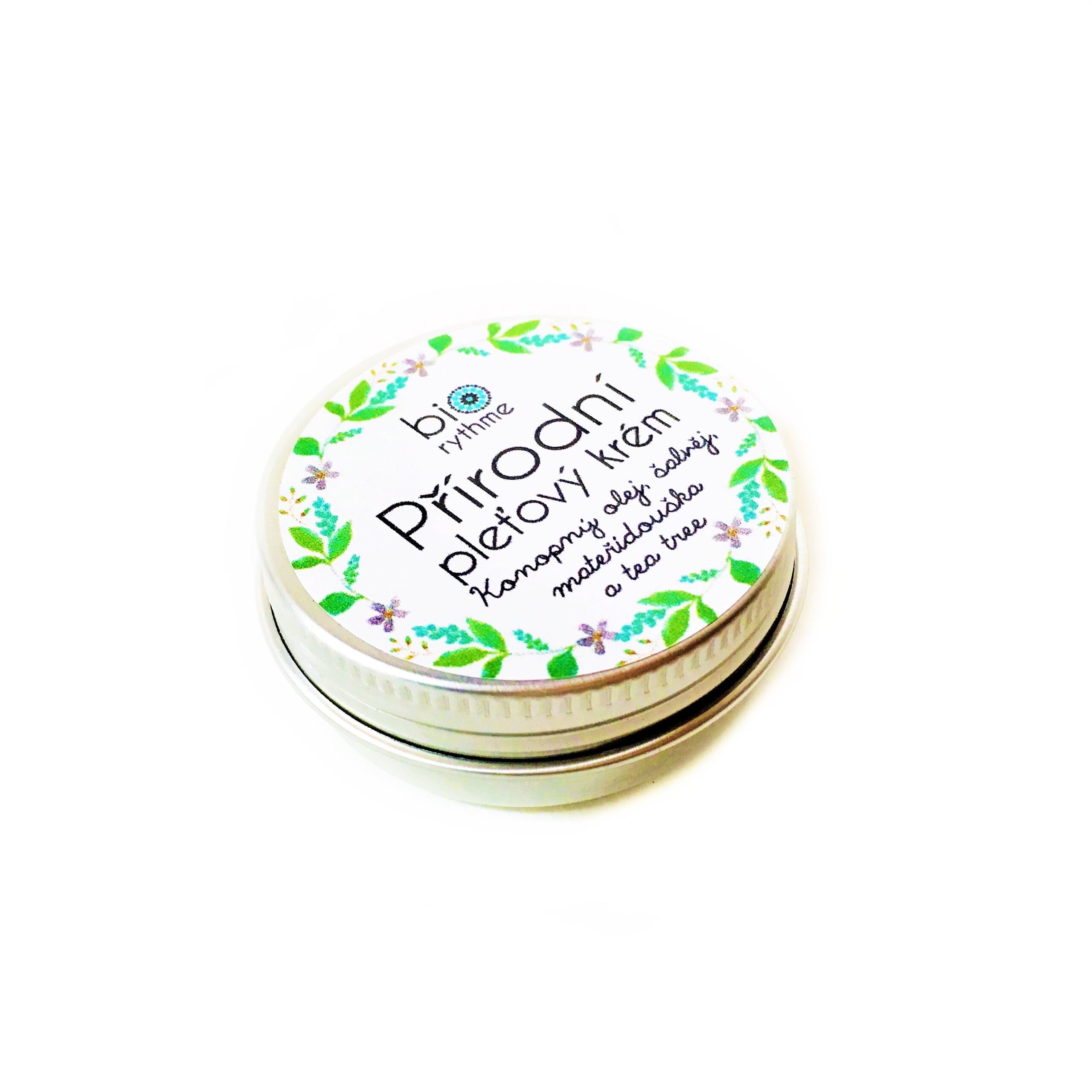Biorythme Přírodní krém "Anti-pupínek" - Konopný olej, šalvěj a tea tree - 30 ml - pomáhá proti akné a nevysušuje