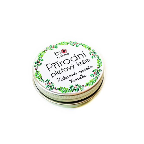 Biorythme Přírodní krém pro suchou pleť - Kakaové máslo a vanilka - 30 ml - podmanivá vůně vanilky a kakaa