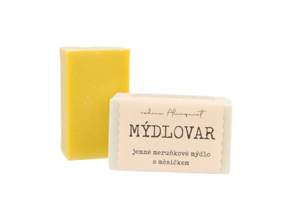 Mýdlovar Jemné meruňkové mýdlo s měsíčkem - 120 g - vhodné i pro cíti a malá miminka