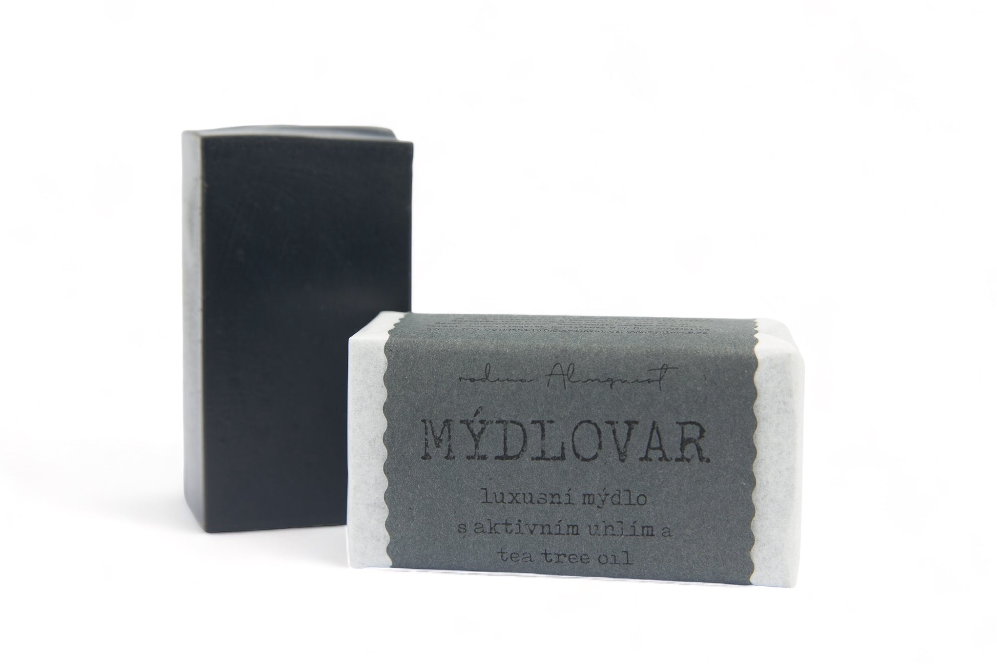 Mýdlovar Luxusní mýdlo s aktivním uhlím a tea tree - 120 g - pomůže problematické pokožce