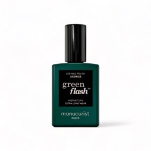 Manucurist Green Flash LED gel lak na nehty - Licorice (15 ml) - černá lékořicová barva