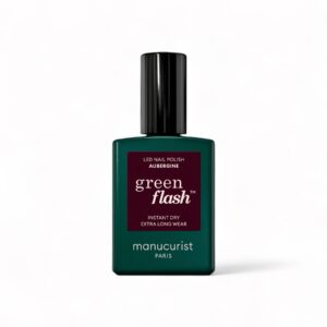 Manucurist Green Flash LED gel lak na nehty - Aubergine (15 ml) - sytě fialová lilková barva