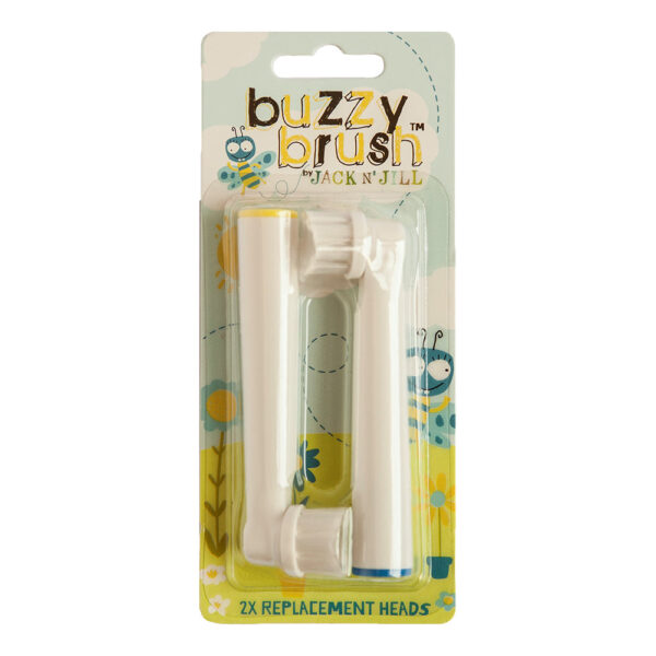 Jack n' Jill Náhradní hlavice k elektrickému zubnímu kartáčku Buzzy Brush (2 ks) - na interaktivní kartáček se 3 druhy melodií