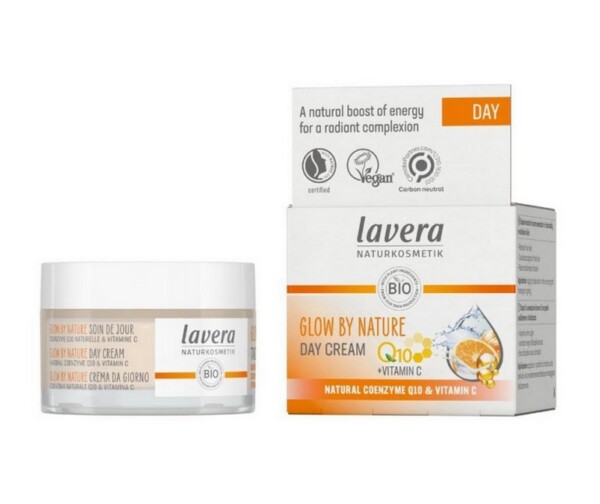 Lavera Glow by Nature Denní krém s koenzymem Q10 a vit. C BIO (50 ml) - s extrakty z rakytníku a citrusů