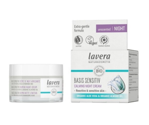 Lavera Basis Sensitive Zklidňující hydratační krém bez parfemace - noční (50 ml) - pro citlivou pleť