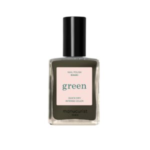 Manucurist Green schnoucí lak na nehty - Khaki (15 ml) - trendy zeleno-šedý odstín