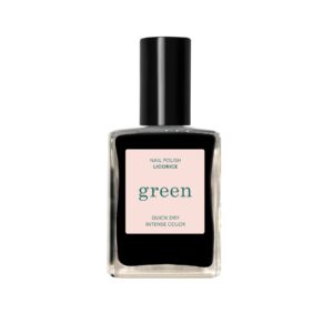 Manucurist Green schnoucí lak na nehty - Licorice (15 ml) - nekompromisní černá