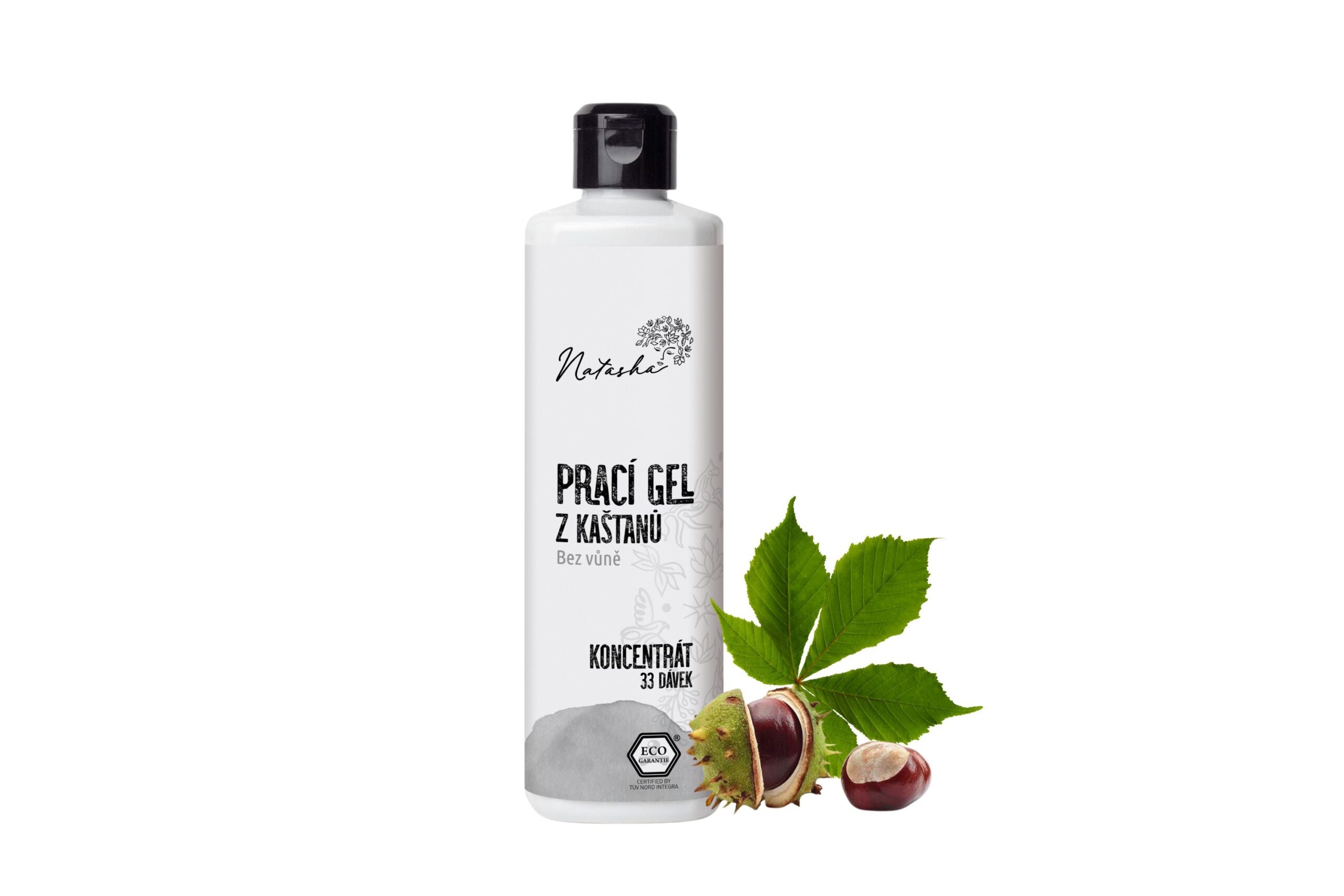 Natasha Prací gel z kaštanů bez vůně - koncentrát - 500 ml - i pro tu nejcitlivější pokožku