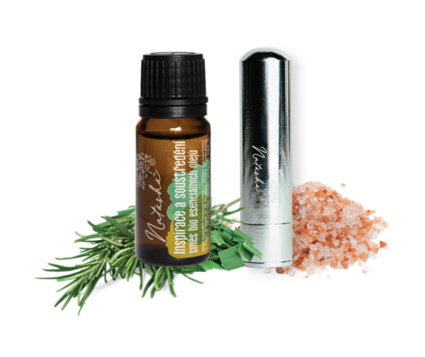 Natasha Aroma sada s inhalátorem - Inspirace a soustředění - povzbuzující rozmarýn a citron