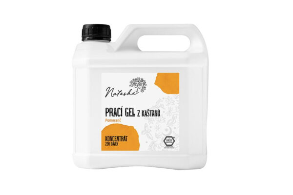 Natasha Prací gel z kaštanů Pomeranč - koncentrát - 3 l - 33 pracích dávek v 500 ml