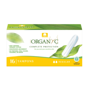 Organyc Tampony Regular (16 ks) - z biobavlny, 2 kapičky