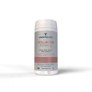 Vegetology Vollagen® - vegan kolagen (60 kapslí) - podpora pro vlasy, pokožku, nehty a klouby