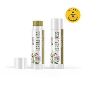 Wooden Spoon Balzám na rty Bylinkový polibek BIO (4,3 ml) - zklidňuje popraskané a suché rty