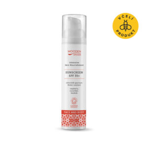 Wooden Spoon Opalovací mléko na obličej a tělo SPF 35+ BIO (100 ml) - voděodolné, nedělá bílé fleky